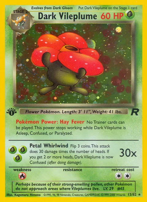 Dark Vileplume, a Pokémon card