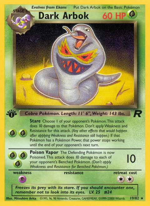Dark Arbok, a Pokémon card
