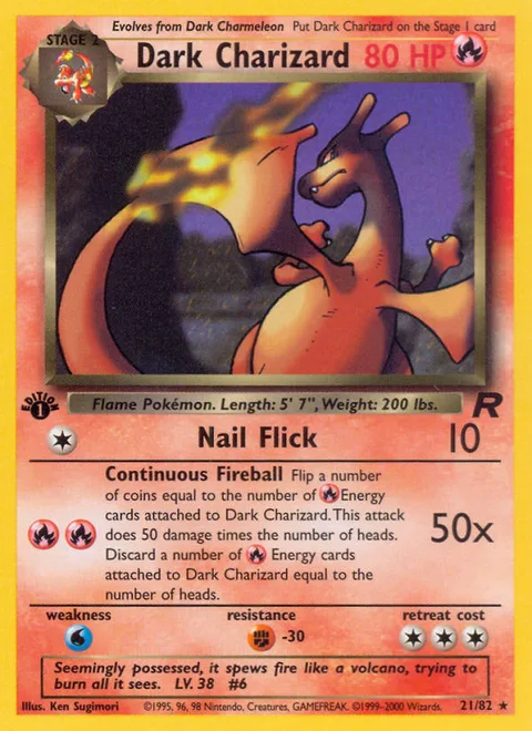 Dark Charizard, a Pokémon card