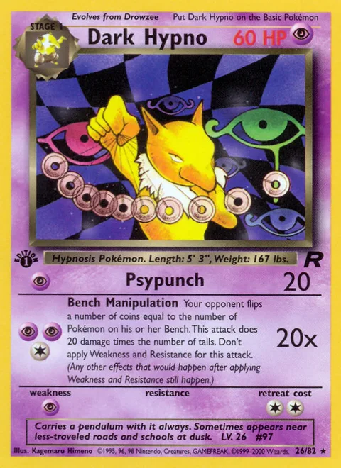 Dark Hypno, a Pokémon card