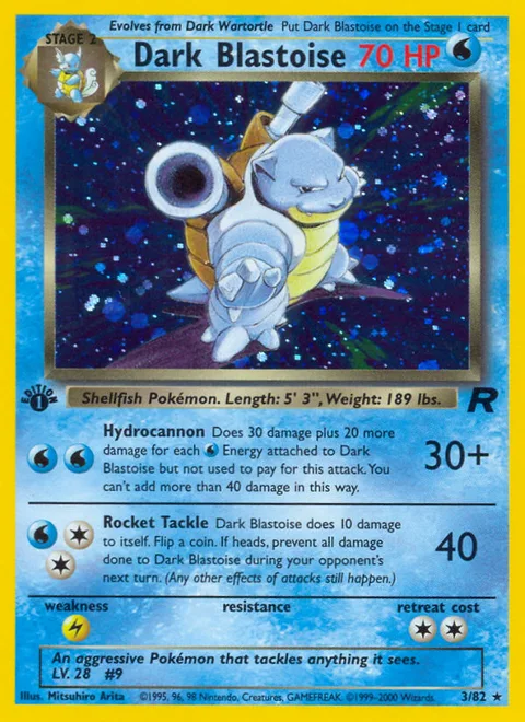 Dark Blastoise, a Pokémon card