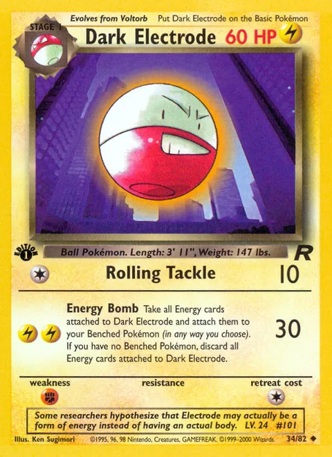 Dark Electrode, a Pokémon card