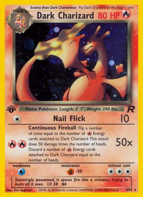 Dark Charizard, a Pokémon card