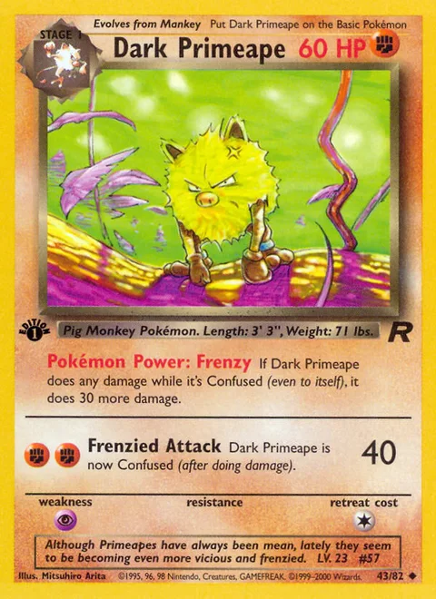 Dark Primeape, a Pokémon card