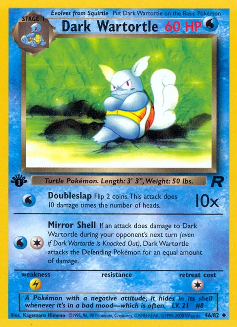 Dark Wartortle, a Pokémon card