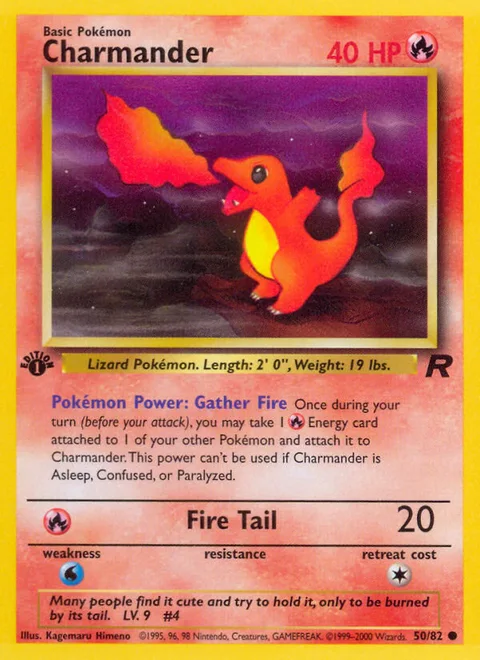 Charmander, a Pokémon card