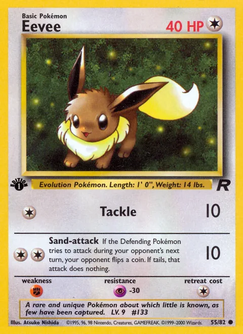 Eevee, a Pokémon card