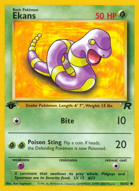Ekans, a Pokémon card