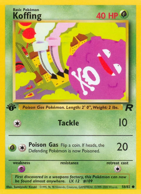 Koffing, a Pokémon card