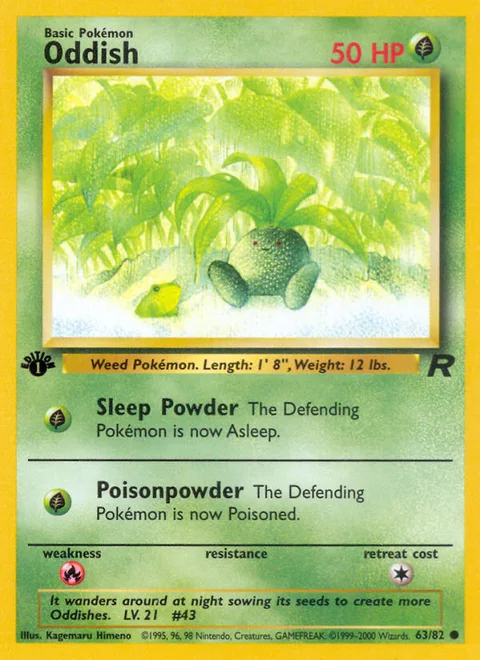 Oddish, a Pokémon card