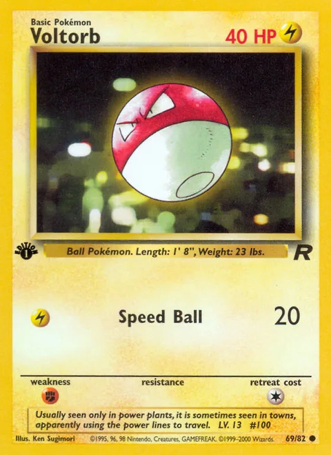 Voltorb, a Pokémon card