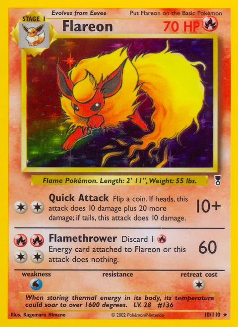 Flareon, a Pokémon card