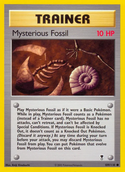 Mysterious Fossil, a Pokémon card