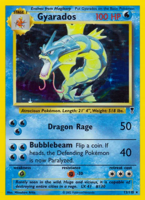 Gyarados, a Pokémon card