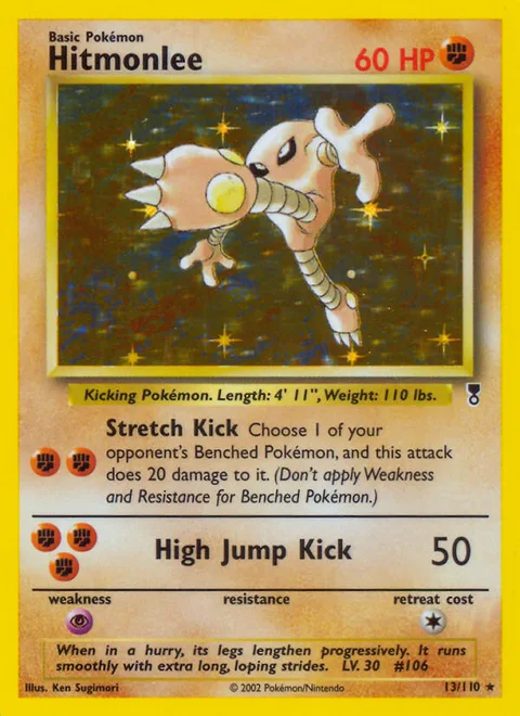 Hitmonlee, a Pokémon card