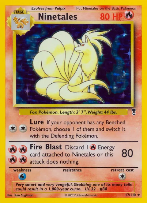 Ninetales, a Pokémon card