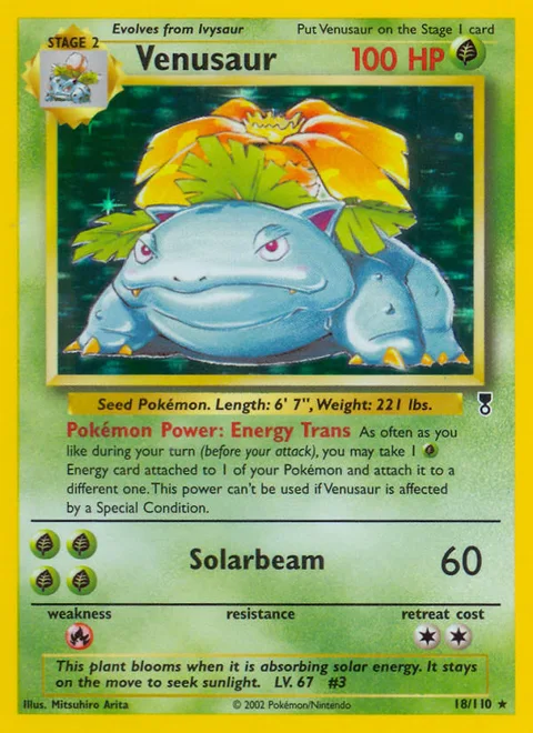 Venusaur, a Pokémon card