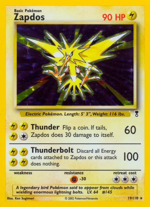 Zapdos, a Pokémon card