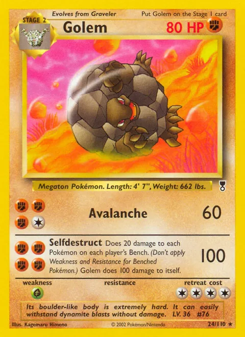 Golem, a Pokémon card