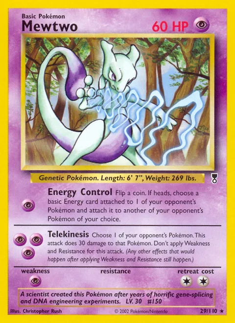 Mewtwo, a Pokémon card