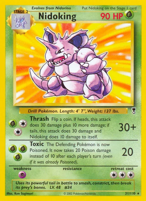 Nidoking, a Pokémon card