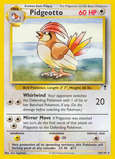 Pidgeotto, a Pokémon card