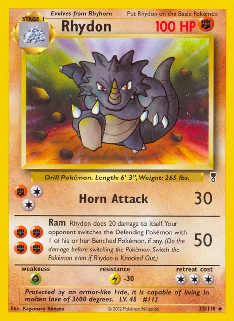 Rhydon, a Pokémon card