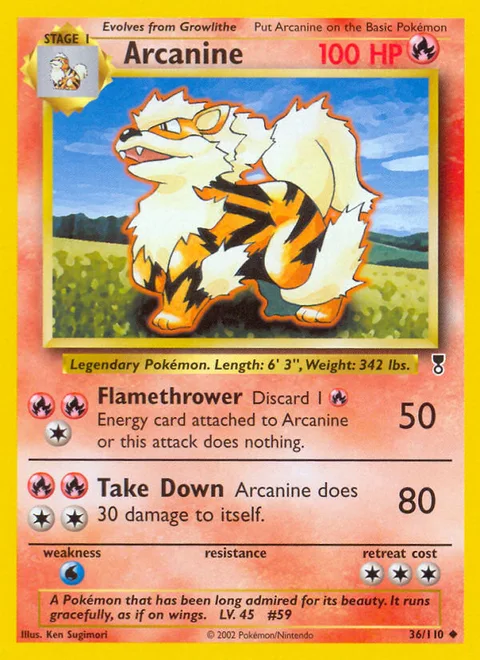 Arcanine, a Pokémon card