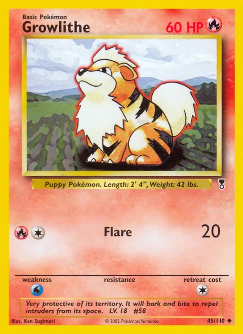 Growlithe, a Pokémon card