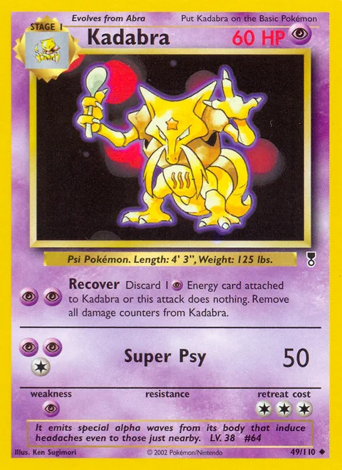 Kadabra, a Pokémon card