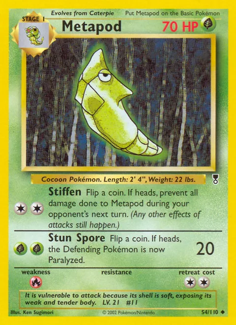 Metapod, a Pokémon card