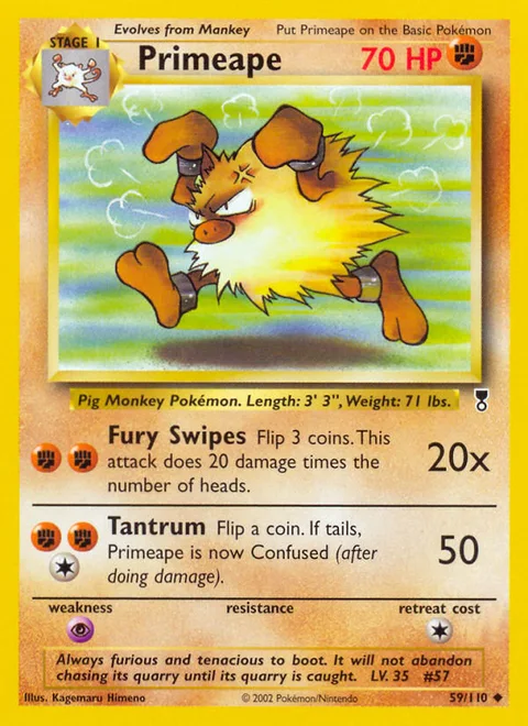 Primeape, a Pokémon card