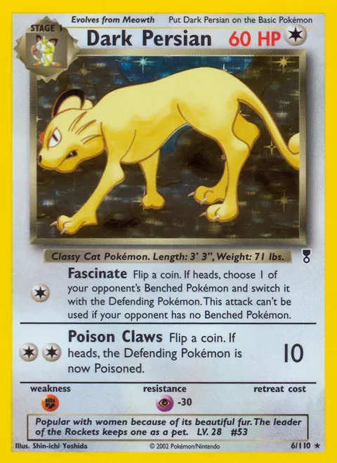 Dark Persian, a Pokémon card