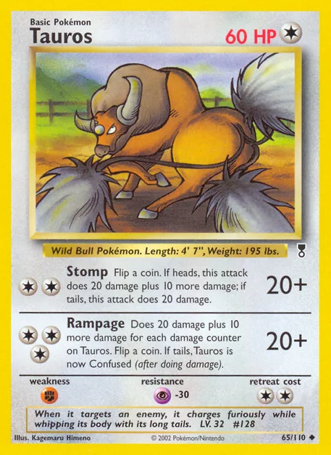 Tauros, a Pokémon card