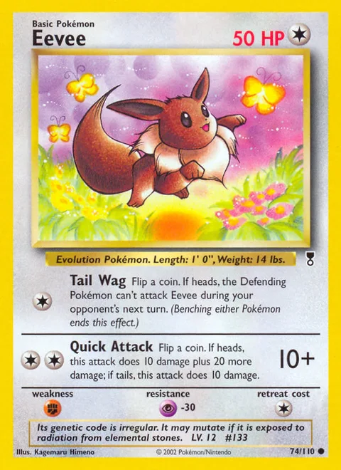 Eevee, a Pokémon card