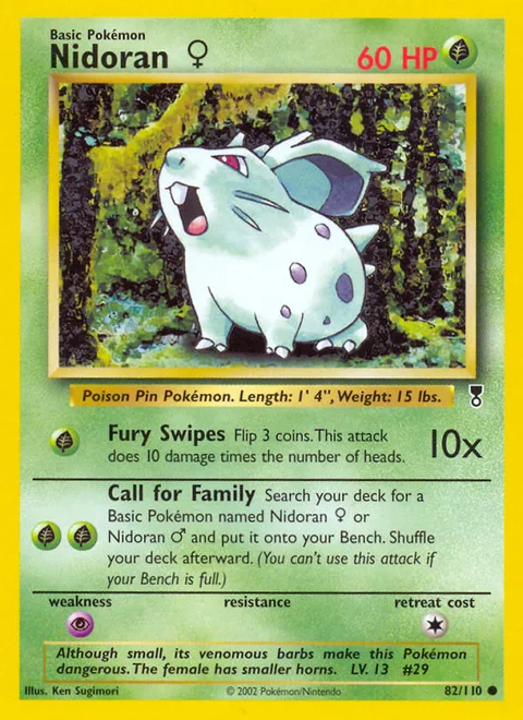 Nidoran ♀, a Pokémon card