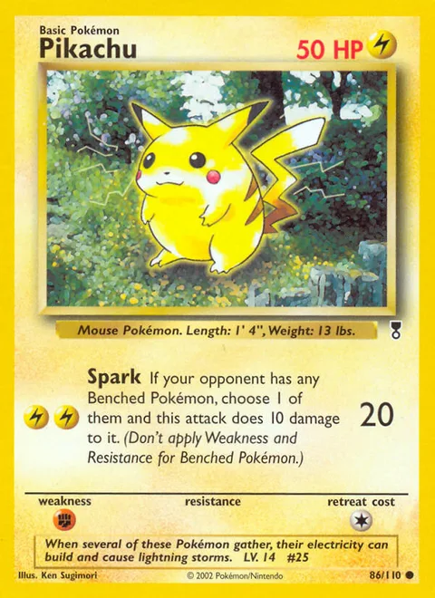 Pikachu, a Pokémon card