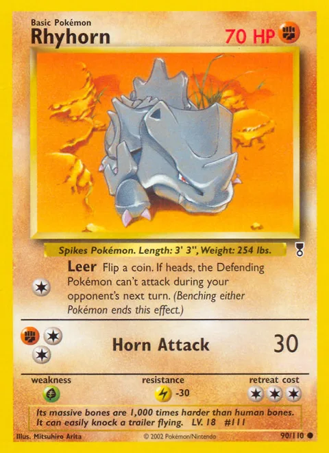 Rhyhorn, a Pokémon card