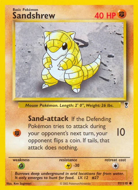 Sandshrew, a Pokémon card