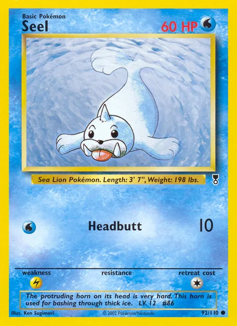 Seel, a Pokémon card