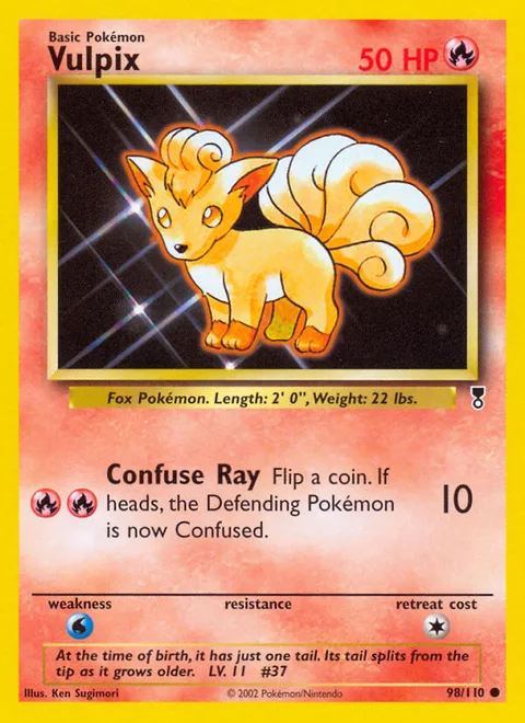Vulpix, a Pokémon card