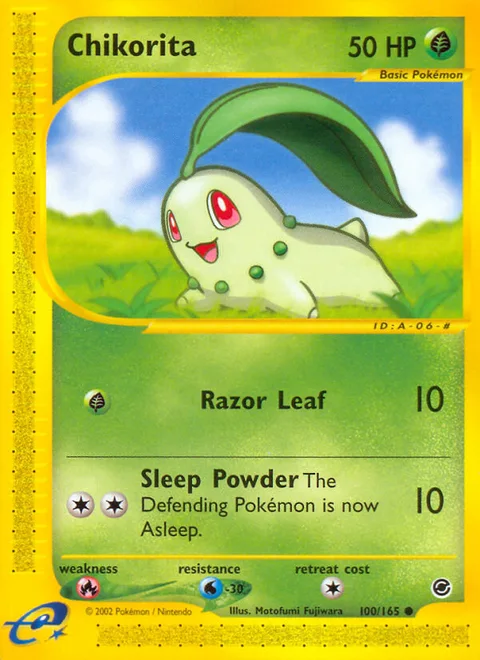 Chikorita, a Pokémon card