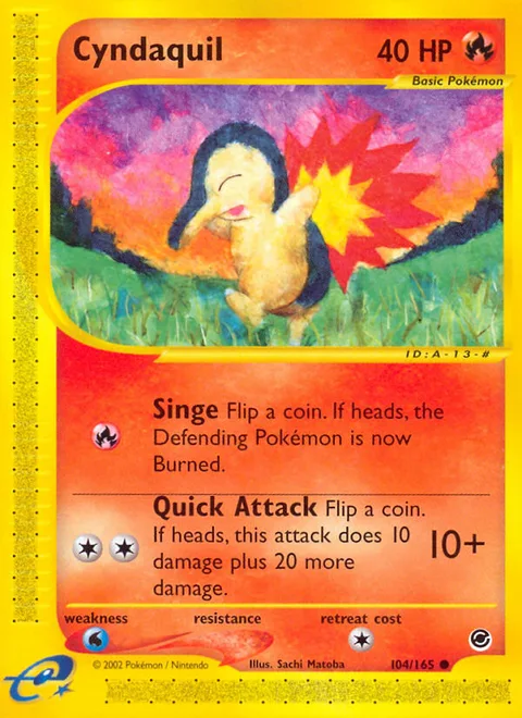 Cyndaquil, a Pokémon card