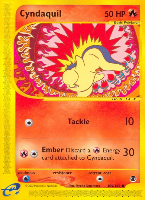 Cyndaquil, a Pokémon card