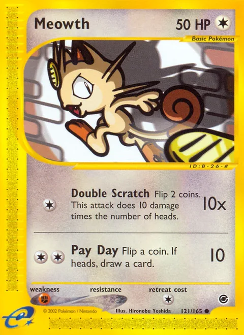 Meowth, a Pokémon card