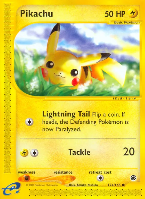 Pikachu, a Pokémon card