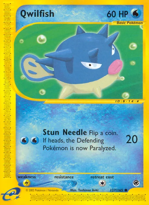 Qwilfish, a Pokémon card