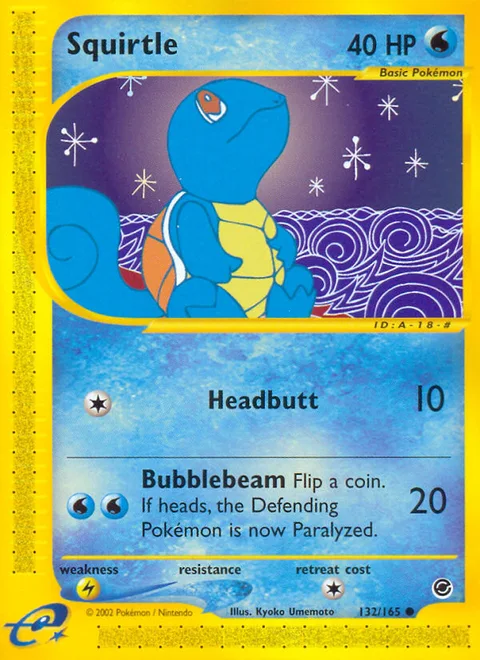 Squirtle, a Pokémon card
