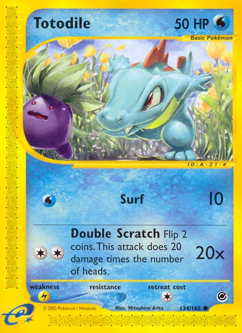 Totodile, a Pokémon card