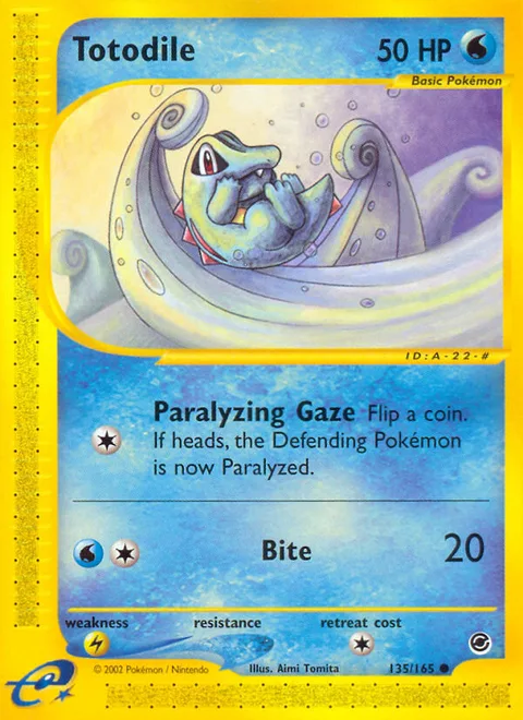 Totodile, a Pokémon card